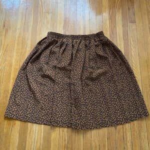 Vintage Leopard Print Skirt